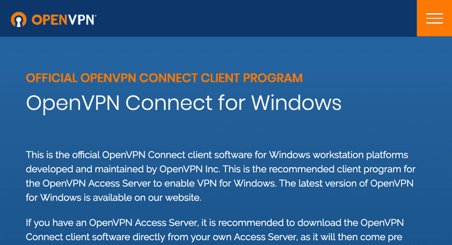 OpenVPN Windows client